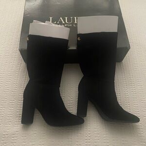 Lauren Ralph Lauren Black Heeled Boots NWT